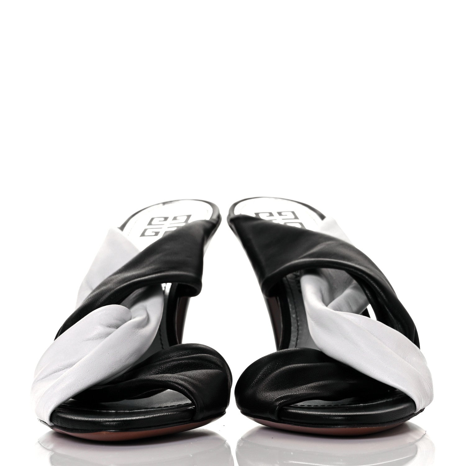 Givenchy Nappa Mule Tie Sandals 40 Black White 2 of 10