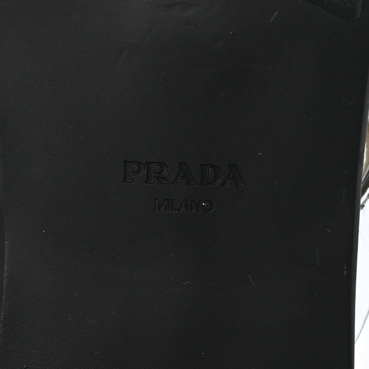 Prada Metallic Calfskin Logo Thong Sandals 37 Silver 7 of 9