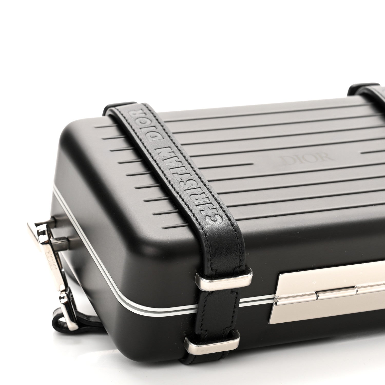 Christian Dior X RIMOWA Aluminum Personal Clutch On Strap Black 9 of 10