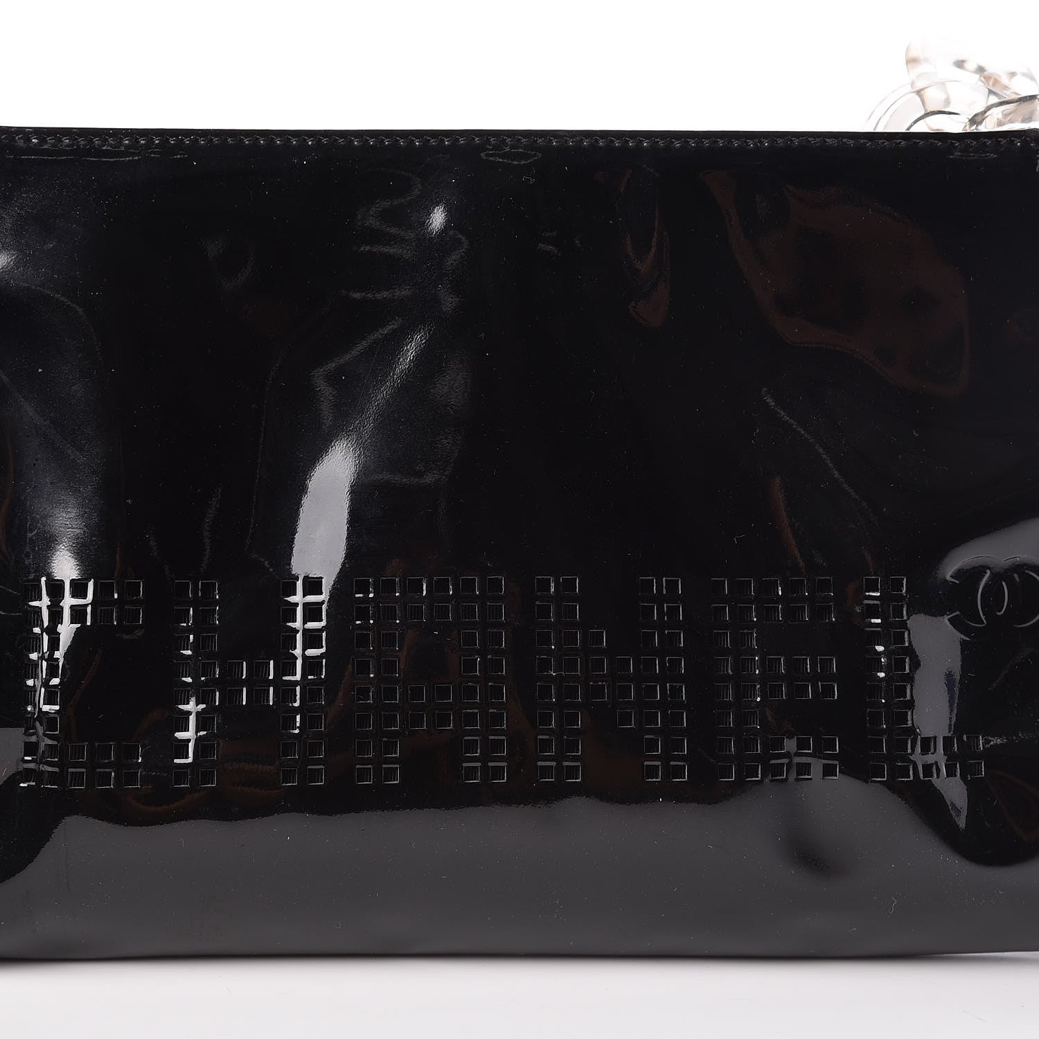 Chanel Vinyl CC Wristlet Black 10 of 13