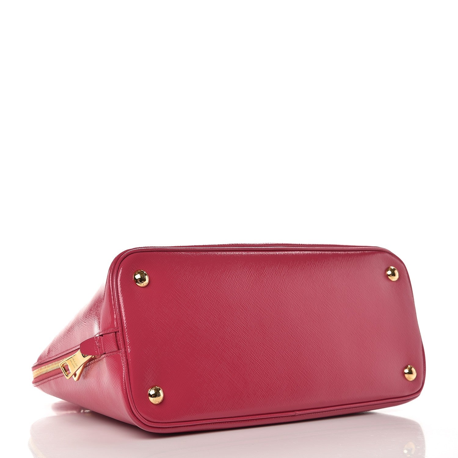 Prada Saffiano Vernice Medium Promenade Tote Peonia 5 of 10