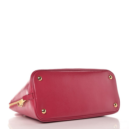 Prada Saffiano Vernice Medium Promenade Tote Peonia 5 of 10