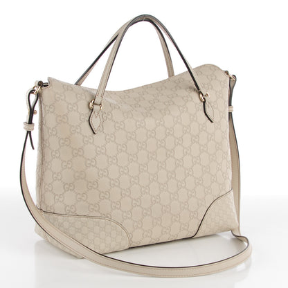 Gucci Guccissima Medium Bree Foldover Tote Off White 3 of 7
