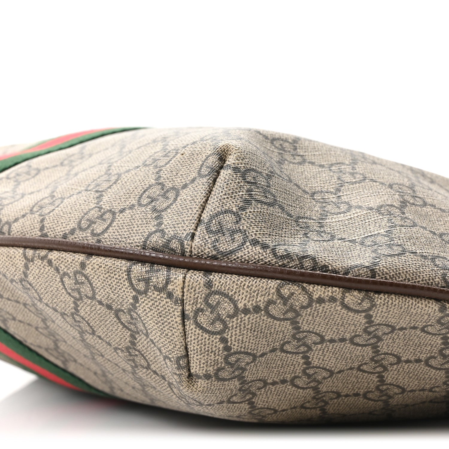 Gucci GG Supreme Monogram Web Ophidia Half Moon Hobo Brown 10 of 10