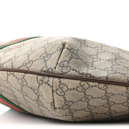Gucci GG Supreme Monogram Web Ophidia Half Moon Hobo Brown 10 of 10