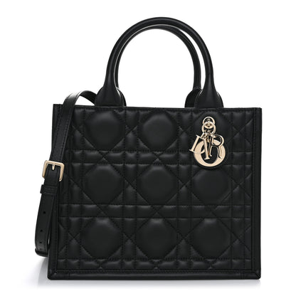 Christian Dior Calfskin Macro Cannage Small Book Tote Black 1 of 10