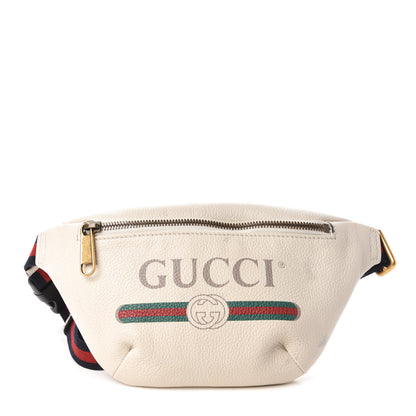 Gucci Grained Calfskin Small Logo Belt Bag White 1 of 11