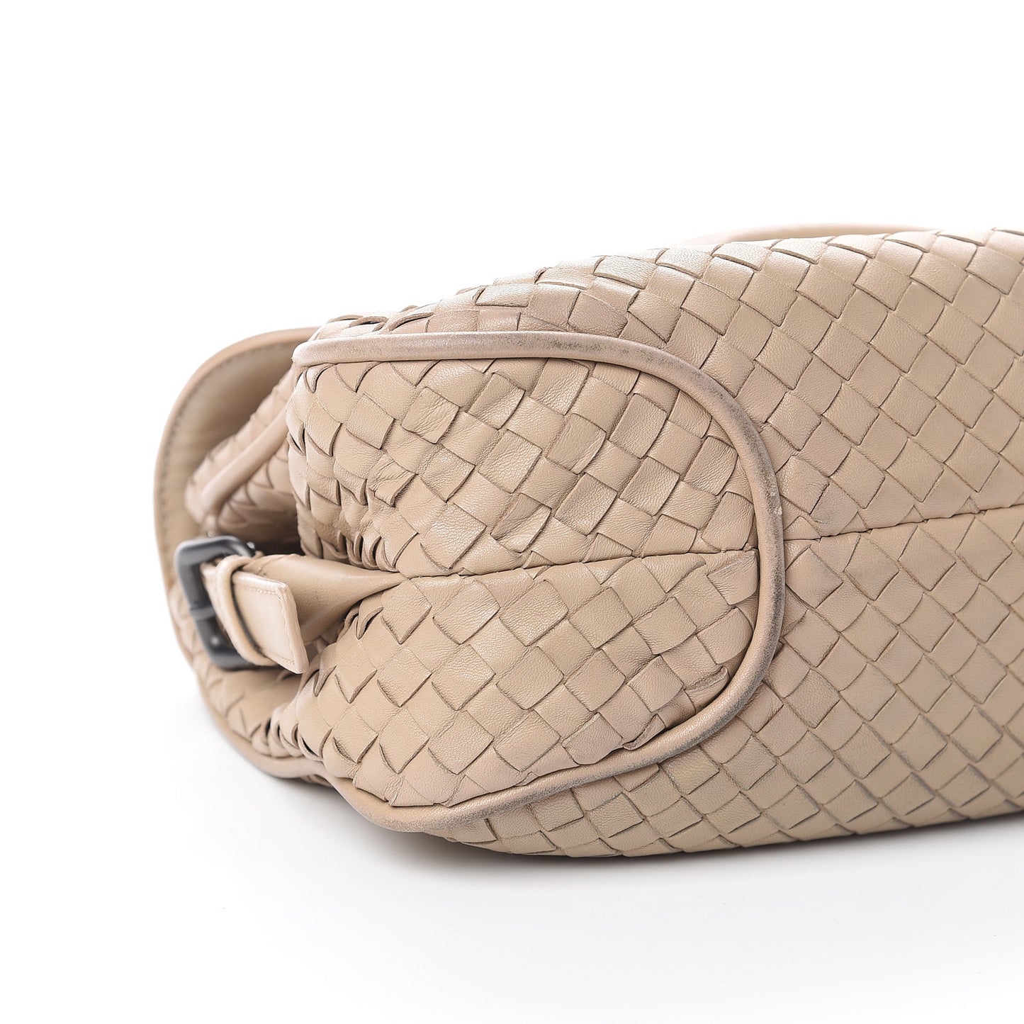 Nappa Intrecciato Rialto Shoulder Bag Mink