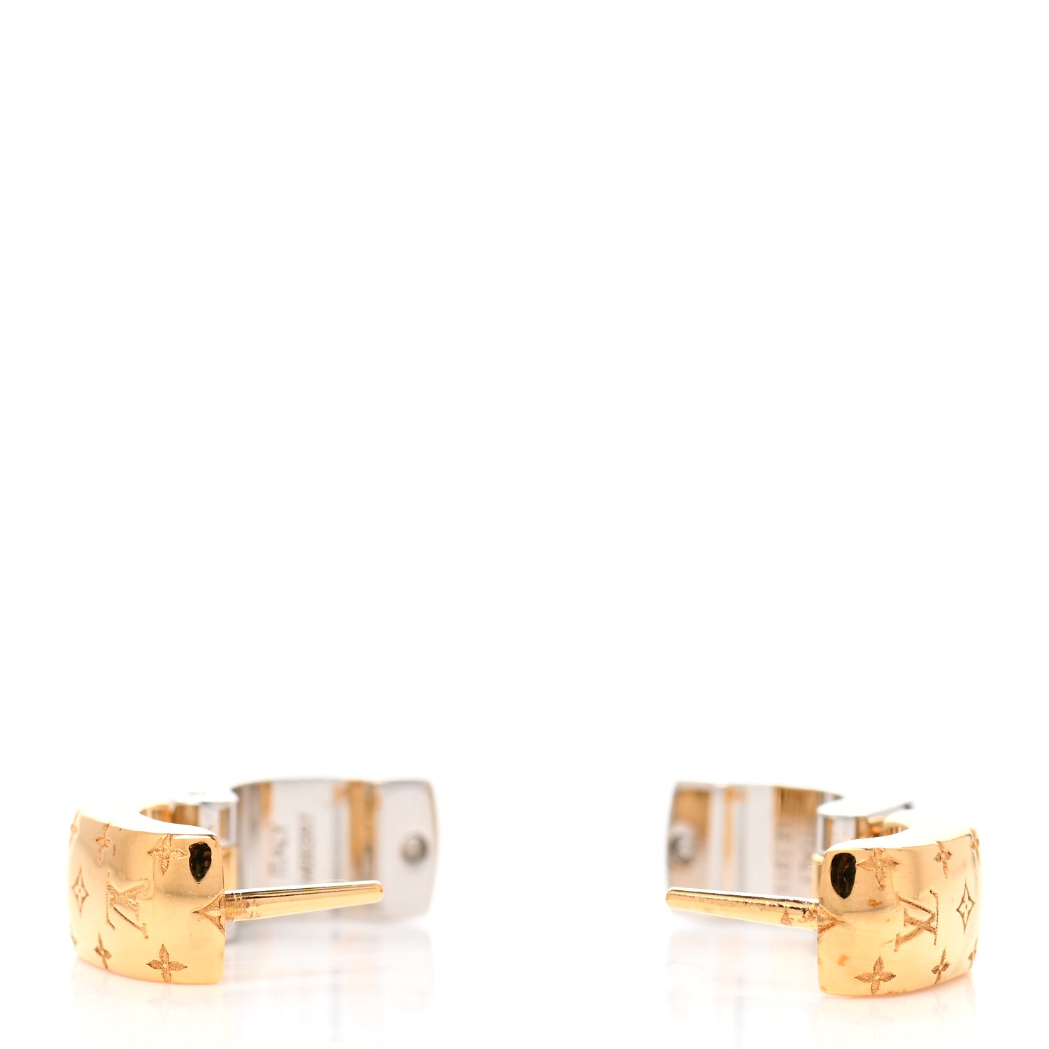 Louis Vuitton Nanogram Earrings Gold 3 of 4