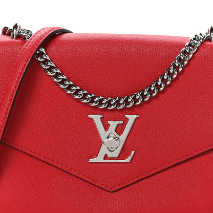 Louis Vuitton Soft Calfskin Mylockme Chain Bag BB Rubis 8 of 12