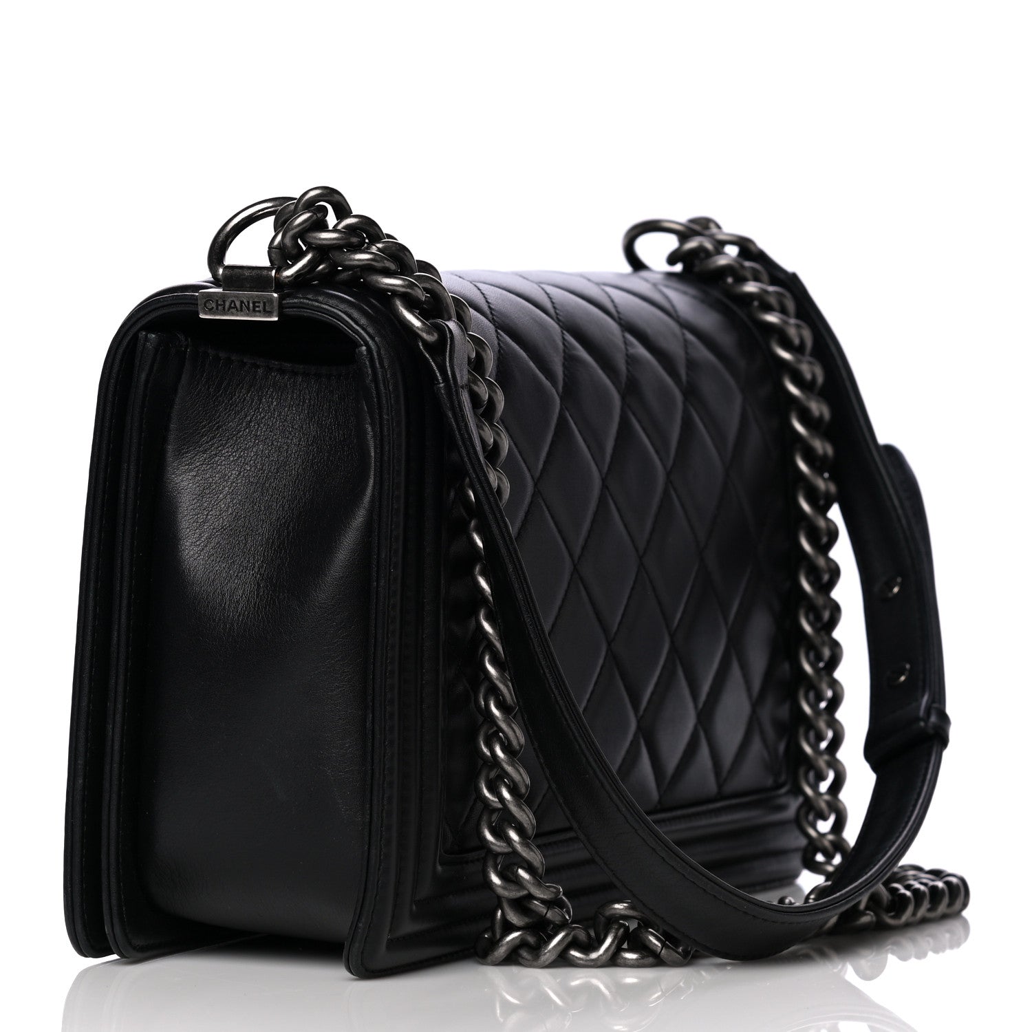 Chanel Calfskin Quilted New Medium Boy Flap Black 2 of 12
