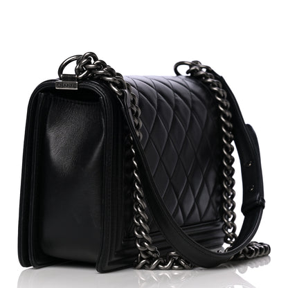 Chanel Calfskin Quilted New Medium Boy Flap Black 2 of 12