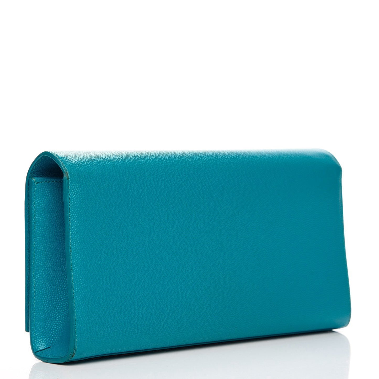 Grain De Poudre Classic Monogram Clutch Turquoise