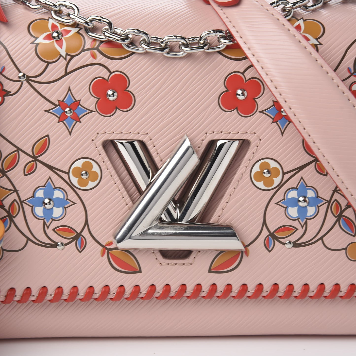 Epi Flower Twist Shoulder Bag MM Rose Ballerine