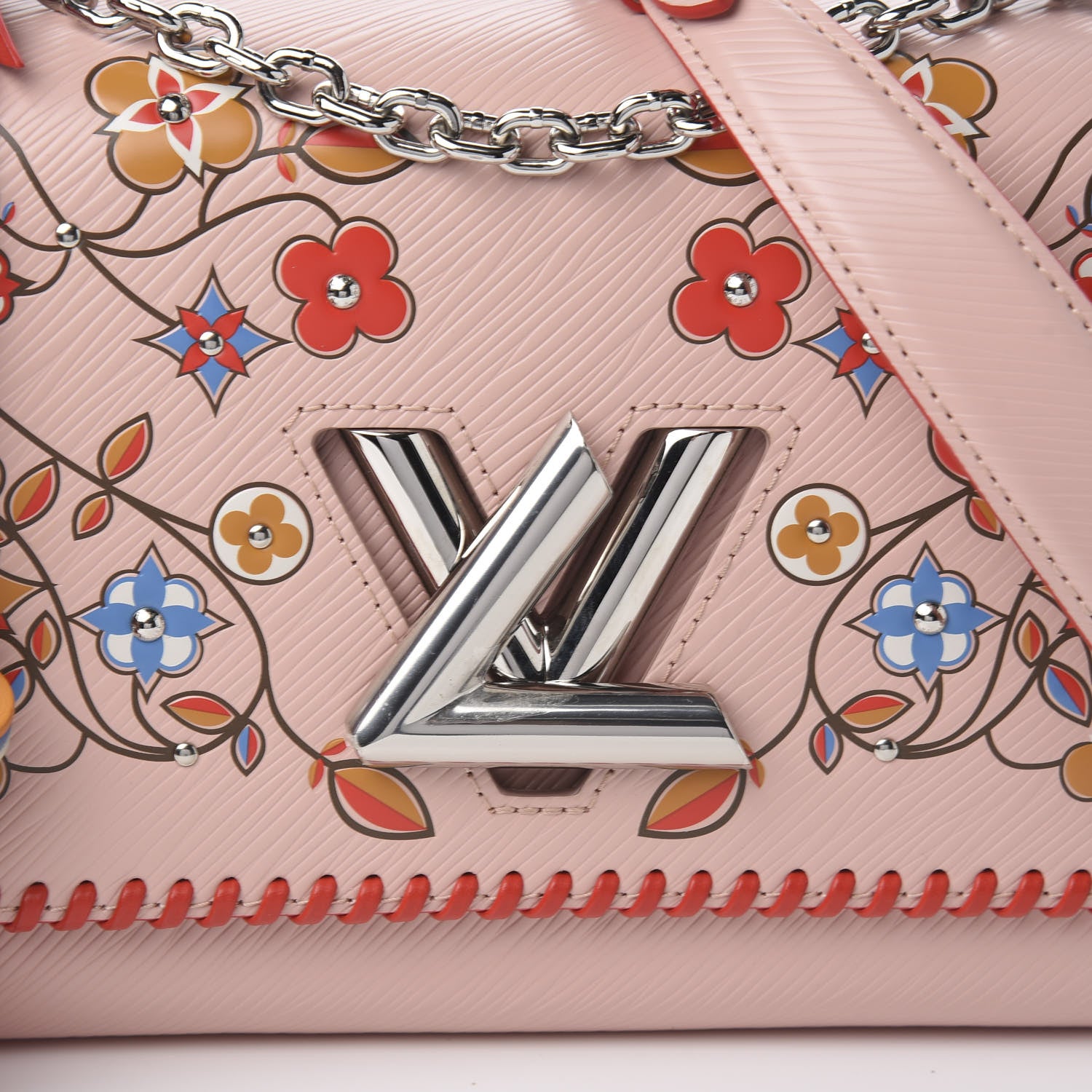 Louis Vuitton Epi Flower Twist Shoulder Bag MM Rose Ballerine 9 of 10