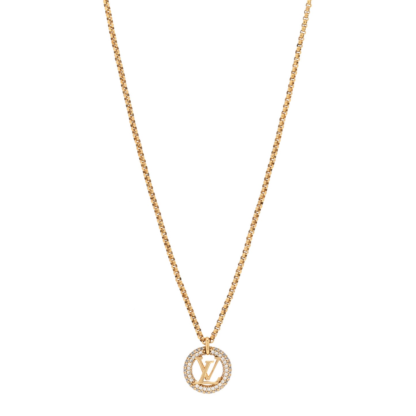 LOUIS VUITTON Metal Crystal Louise By Night Necklace