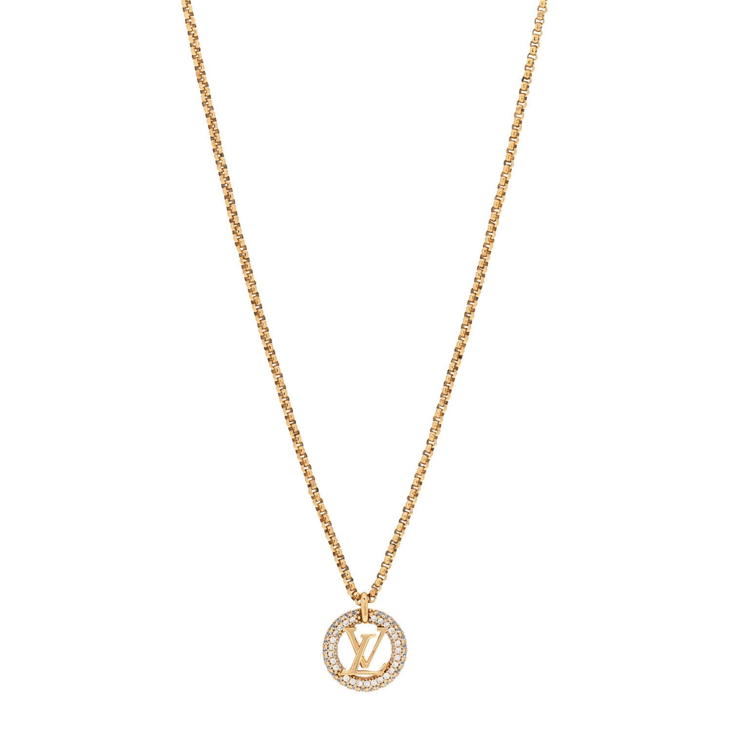 Louis Vuitton LOUIS VUITTON Metal Crystal Louise By Night Necklace 1 of 4