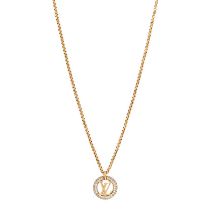 Louis Vuitton LOUIS VUITTON Metal Crystal Louise By Night Necklace 1 of 4