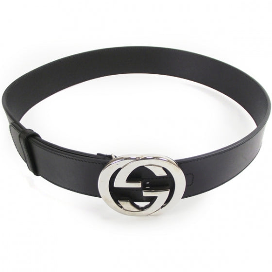 Leather GG Belt Black 32