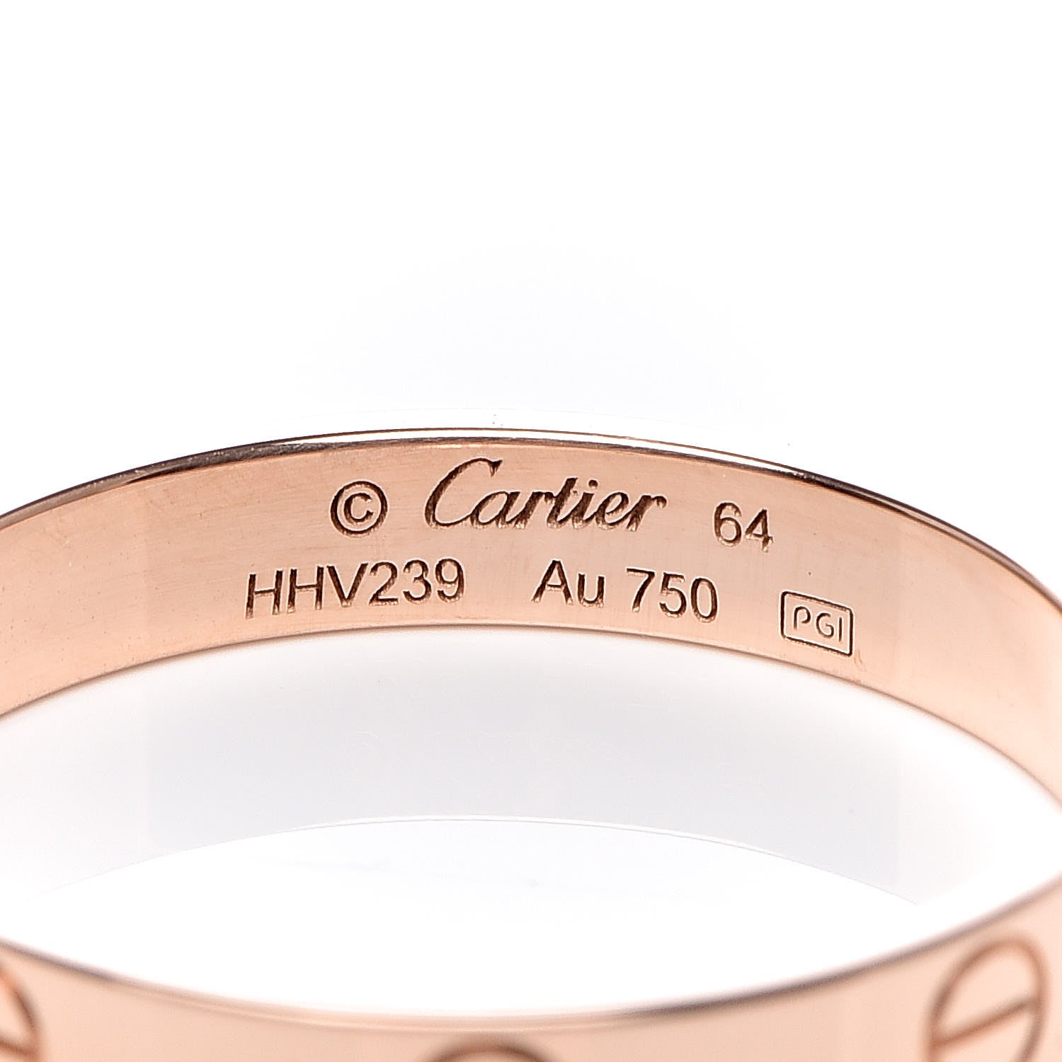 Cartier 18K Pink Gold 3.5mm LOVE Wedding Band Ring 64 10.75 4 of 5