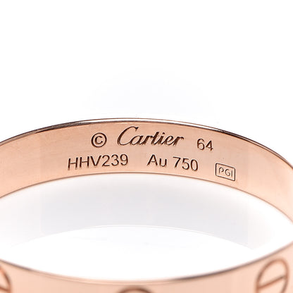 Cartier 18K Pink Gold 3.5mm LOVE Wedding Band Ring 64 10.75 4 of 5