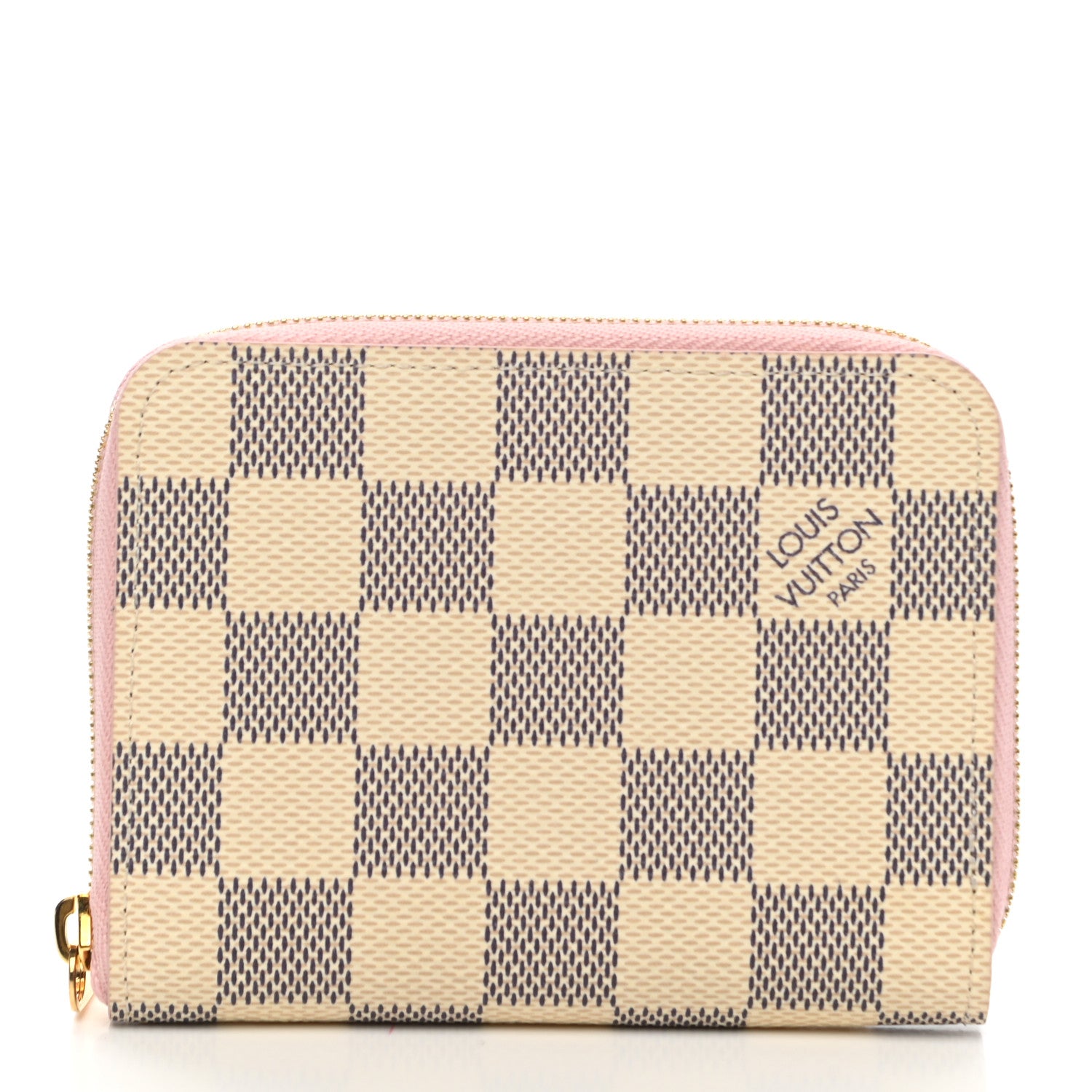 Louis Vuitton Damier Azur Zippy Coin Purse Rose Ballerine 1 of 7