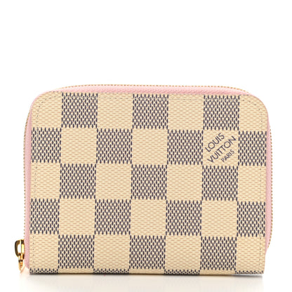 Louis Vuitton Damier Azur Zippy Coin Purse Rose Ballerine 1 of 7