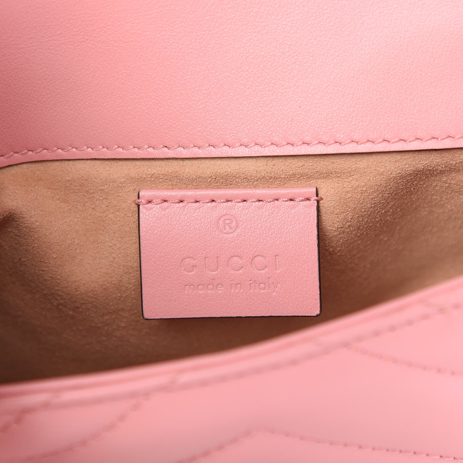 Gucci Calfskin Matelasse Super Mini GG Marmont Shoulder Bag Wild Rose 6 of 11