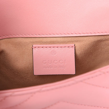 Gucci Calfskin Matelasse Super Mini GG Marmont Shoulder Bag Wild Rose 6 of 11