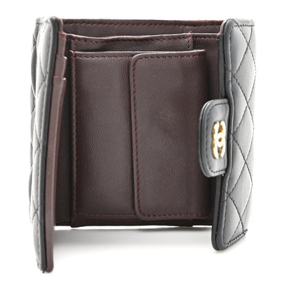 Chanel Lambskin Quilted Compact Flap Wallet Black 6 of 12