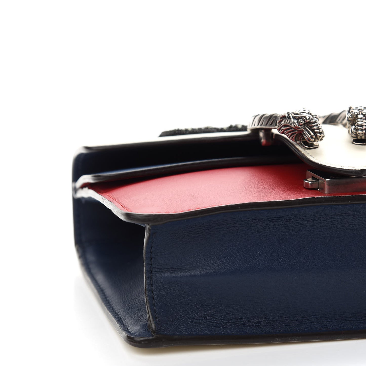 Calfskin Crystal Snake Embroidered Mini Dionysus Shoulder Bag Mystic White Hibiscus Red Blue Agata