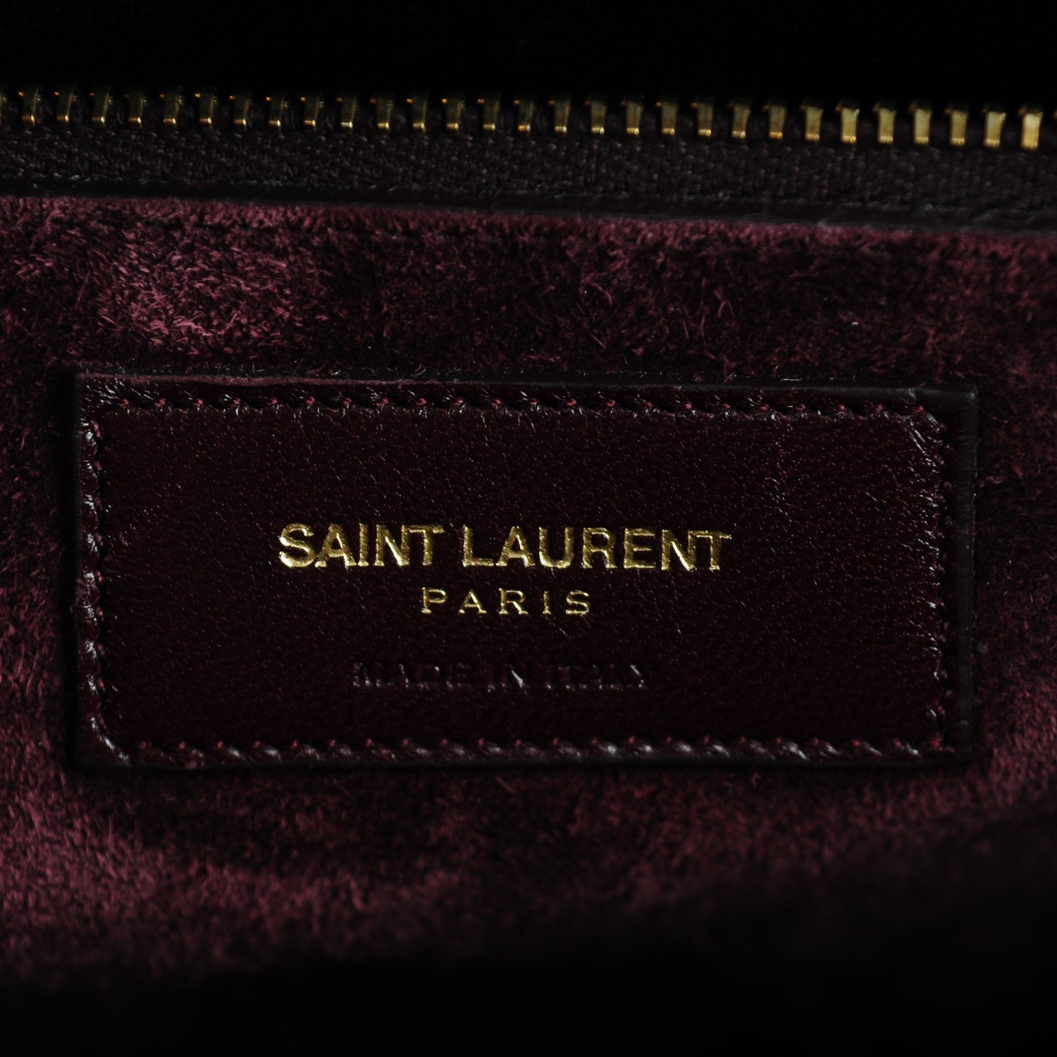 Saint Laurent Calfskin Crocodile Embossed Small Sac De Jour Bordeaux 6 of 7
