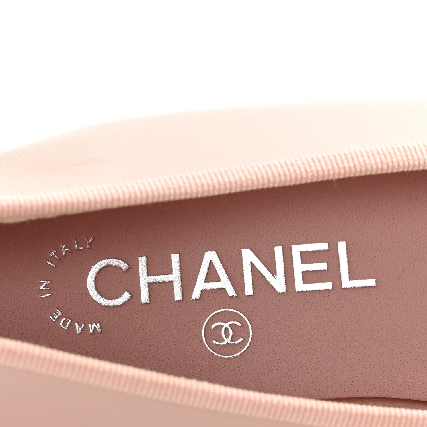 Chanel Lambskin Cap Toe CC Ballerina Flats 37 Light Pink Dark Pink 8 of 10