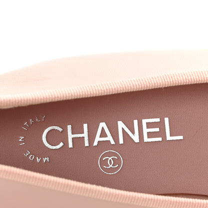 Chanel Lambskin Cap Toe CC Ballerina Flats 37 Light Pink Dark Pink 8 of 10