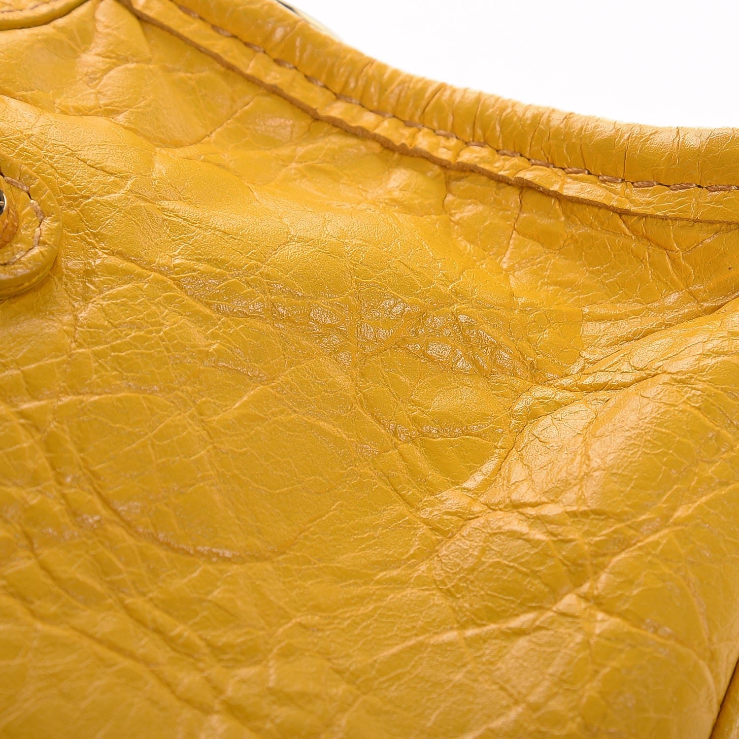 Balenciaga Agneau Classic Gold Hardware Nano City Jaune Epi 8 of 16
