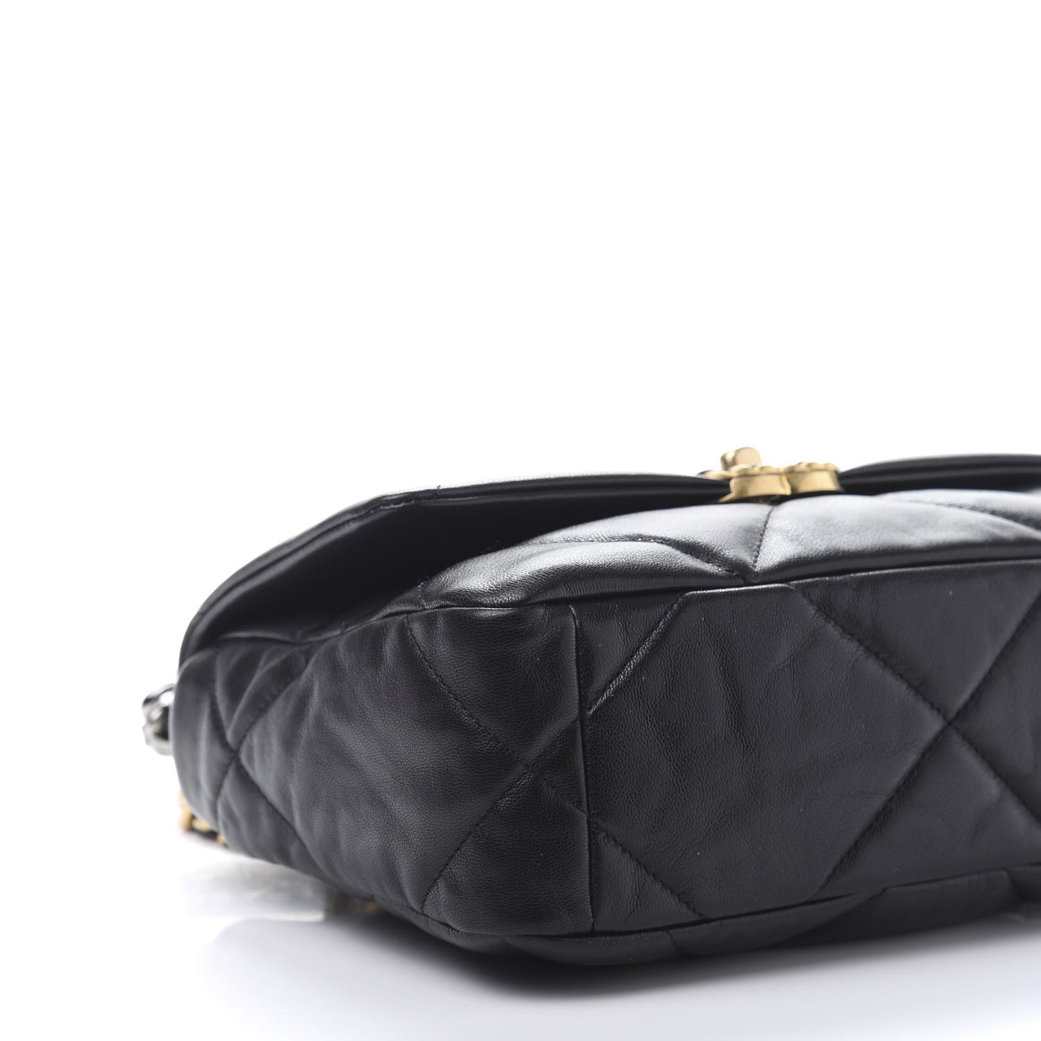 Chanel Goatskin Quilted Medium 19 Flap Black 7 of 13