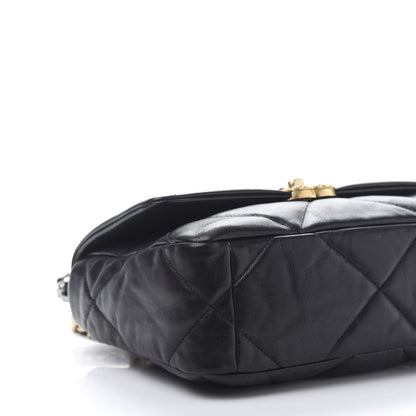 Chanel Goatskin Quilted Medium 19 Flap Black 7 of 13