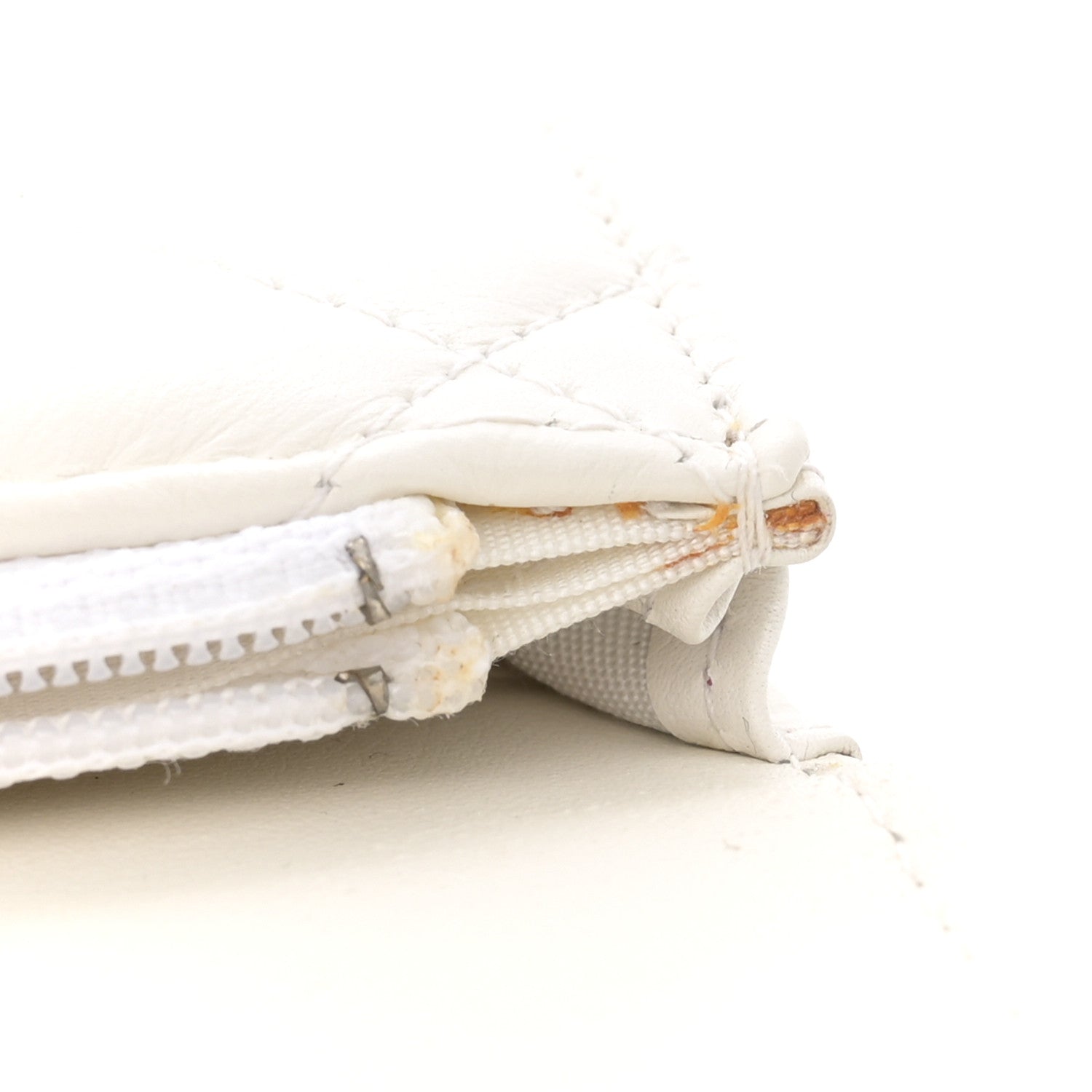 Chanel Calfskin Quilted Maxi Pearls Clutch With Chain White 11 of 14