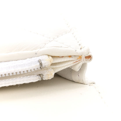 Chanel Calfskin Quilted Maxi Pearls Clutch With Chain White 11 of 14