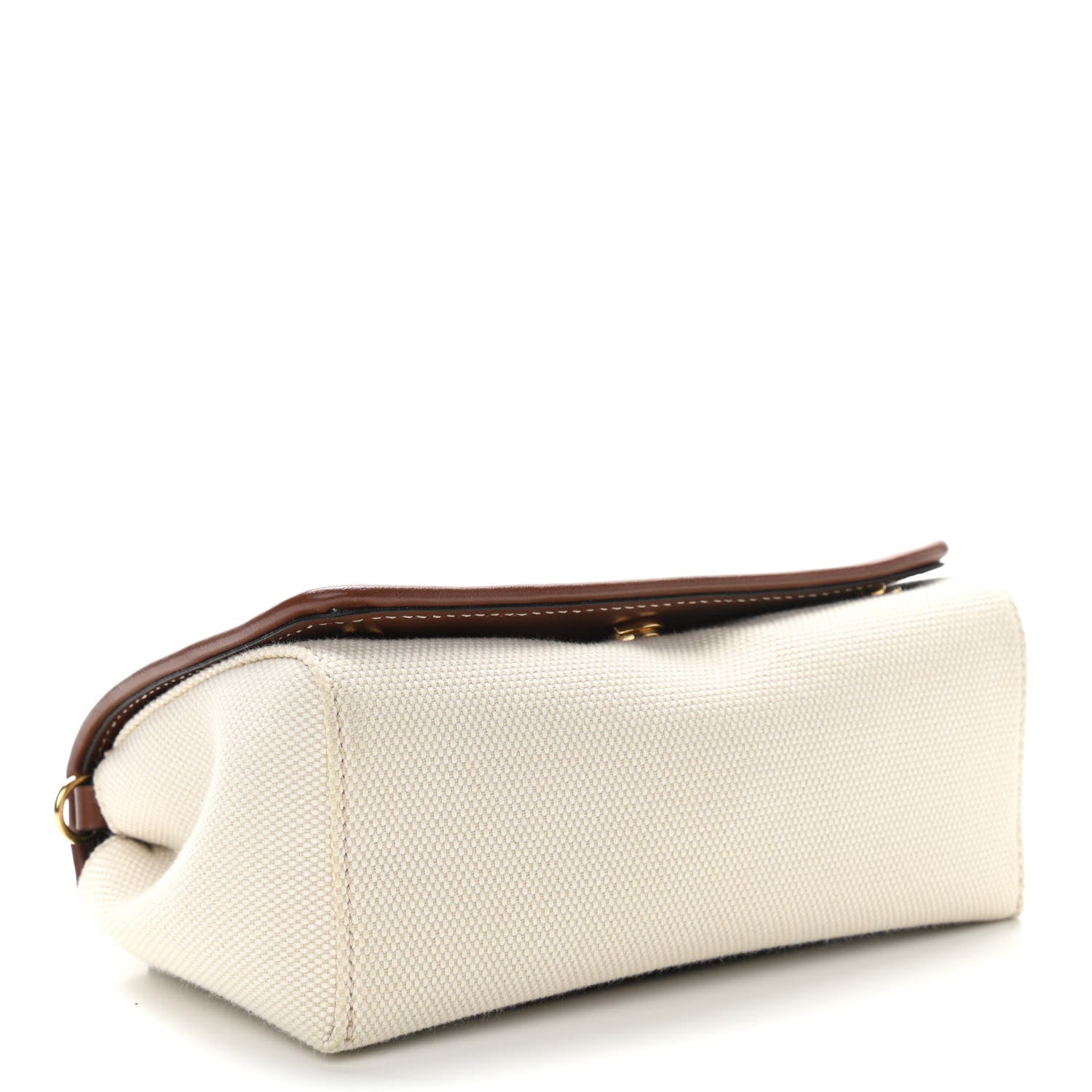 Burberry Cotton Canvas Horseferry Print Small Crossbody Bag White Tan 4 of 10