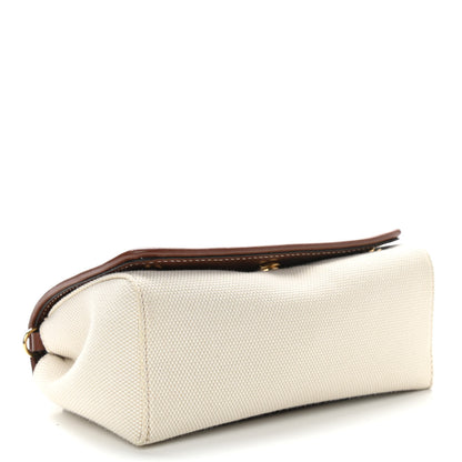 Burberry Cotton Canvas Horseferry Print Small Crossbody Bag White Tan 4 of 10