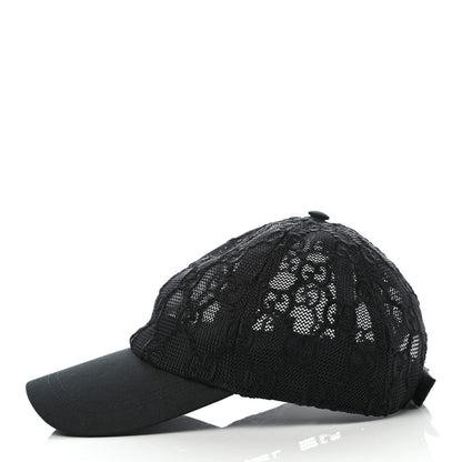 Gucci GG Net Embroidered Baseball Hat M Black 4 of 8