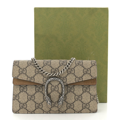 Gucci GG Supreme Monogram Super Mini Dionysus Shoulder Bag Taupe 11 of 11