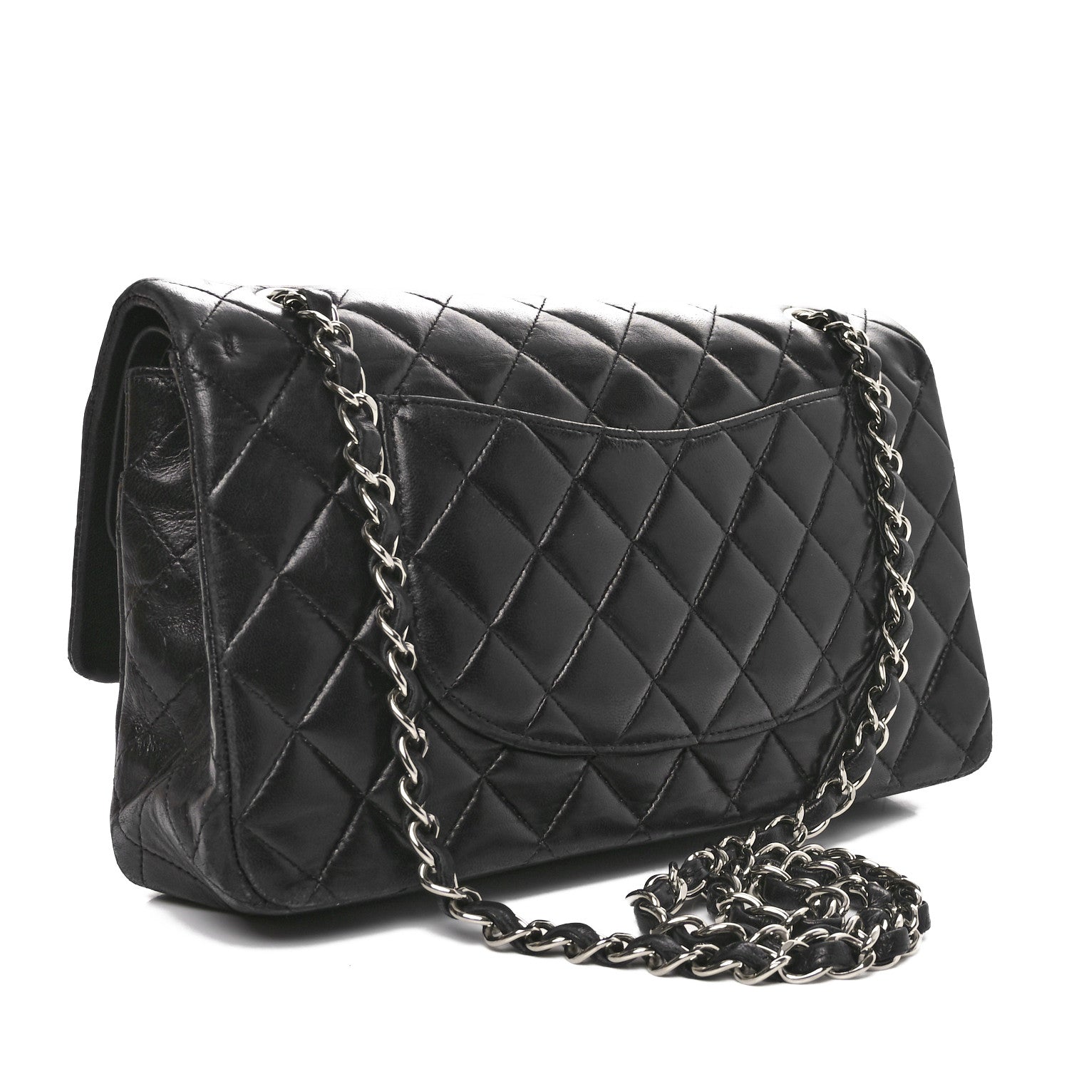 Chanel Lambskin Quilted Medium Double Flap Black 3 of 11