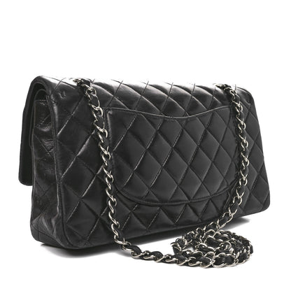 Chanel Lambskin Quilted Medium Double Flap Black 3 of 11