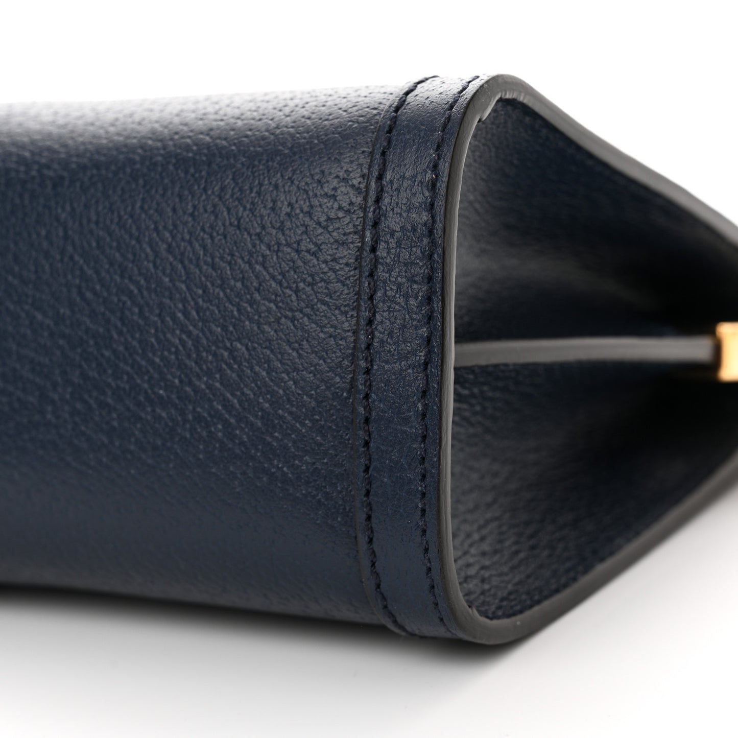 Textured Calfskin Web Small Ophidia Chain Shoulder Bag Blue Agata