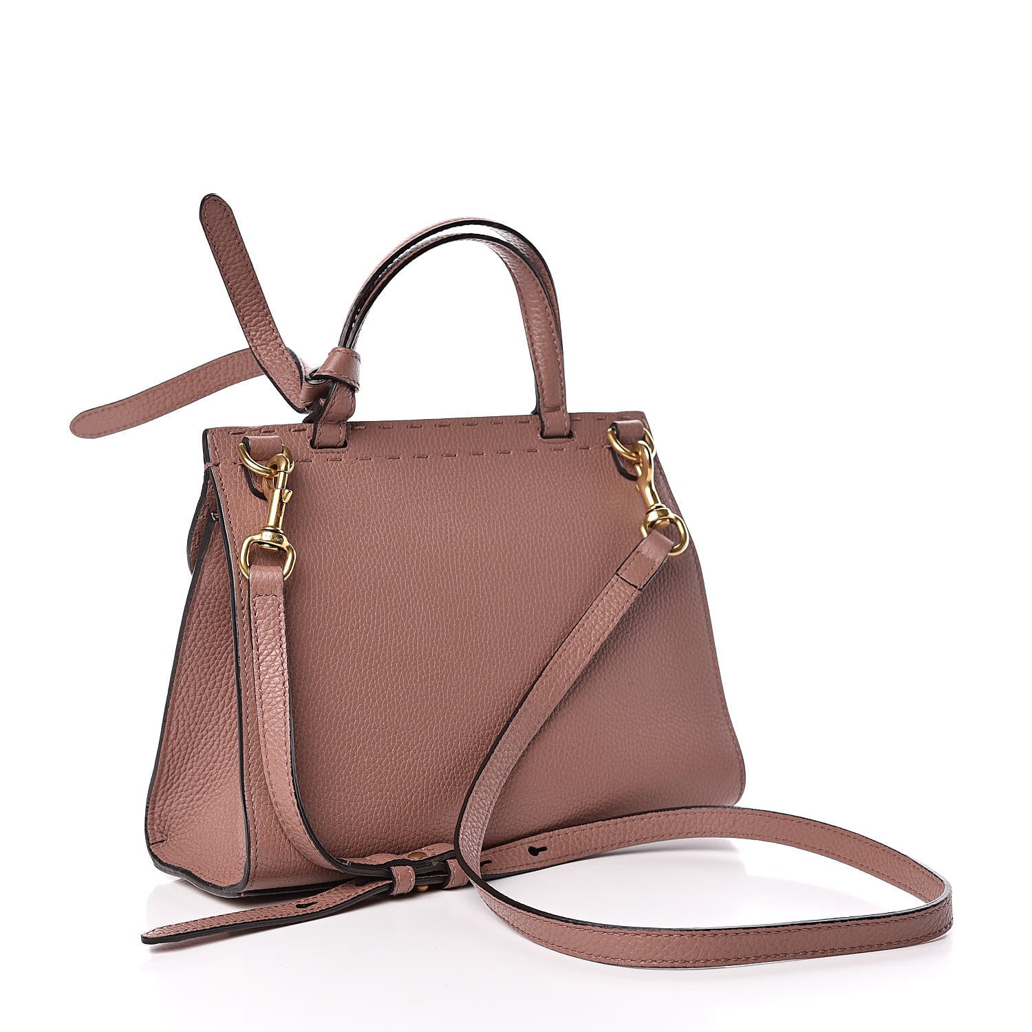 Gucci Calfskin Mini GG Marmont Top Handle Bag Rosy Phard 3 of 12