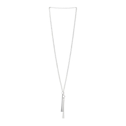 Hermes Sterling Silver Clou de Forge Lariat Necklace 3 of 5
