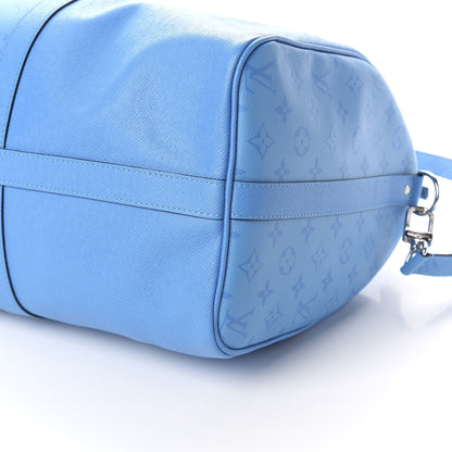 Louis Vuitton Taigarama Keepall Bandouliere 50 Blue Lagoon 6 of 8