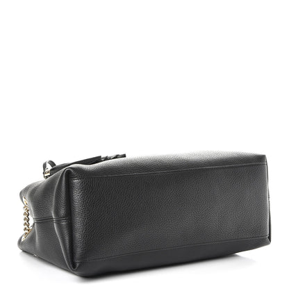 Gucci Pebbled Calfskin Medium Soho Chain Shoulder Bag Black 4 of 7